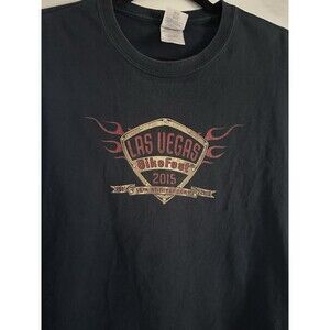 Las Vegas BikerFest 2015 Motorcycle T-Shirt Streetwear Black w/Red SZ XXL